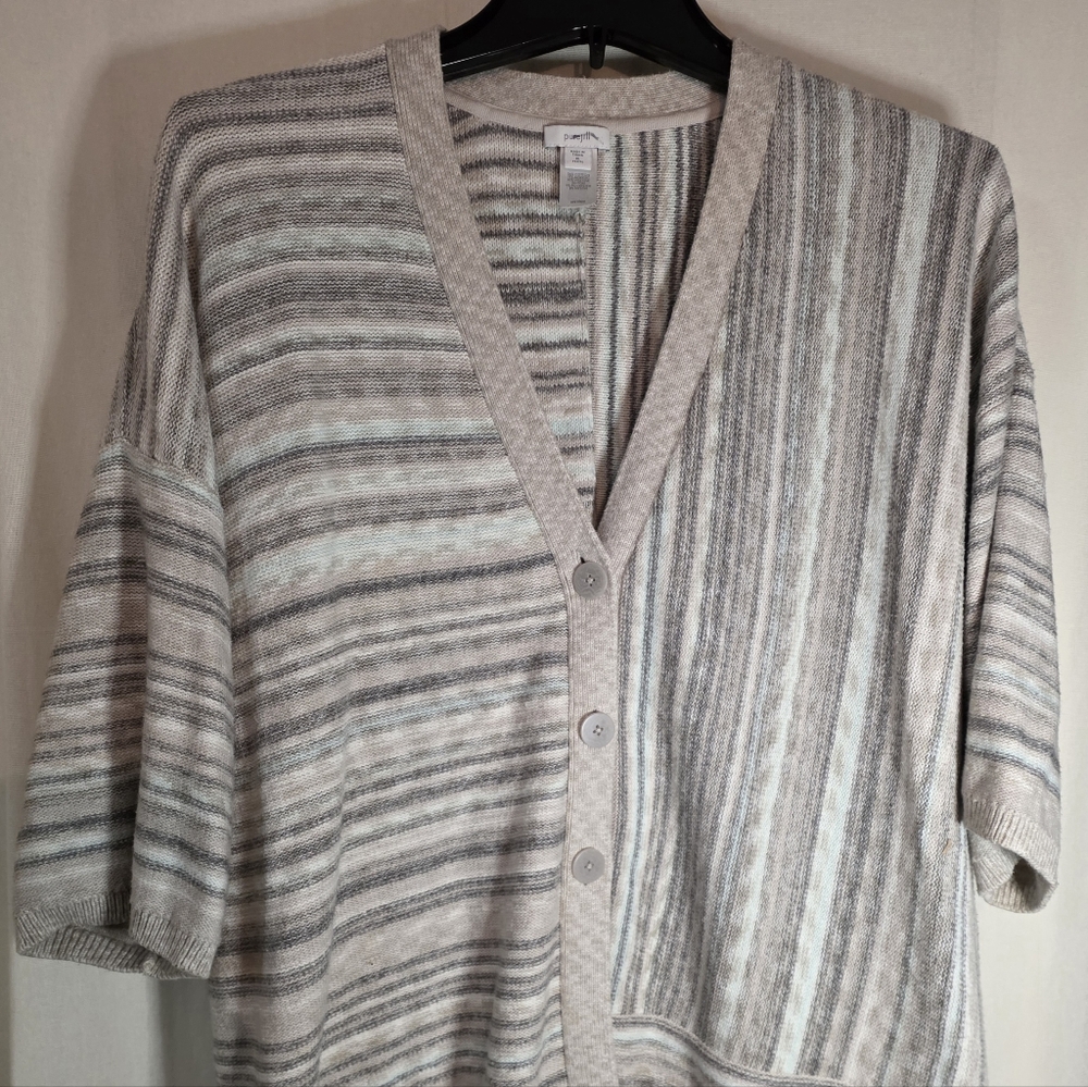 Pure J Jill Cardigan Womens Button Up XL 3/4 Dolman Sleeve